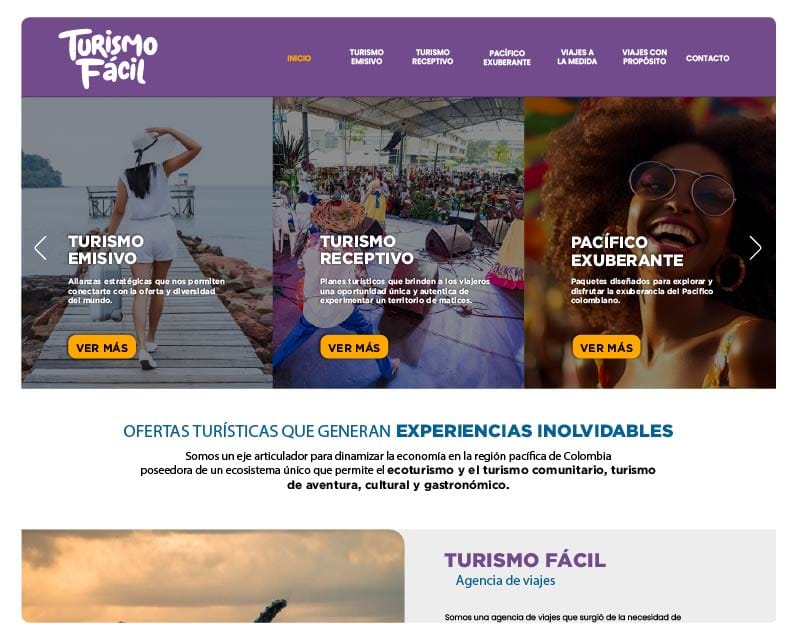 diseño sitio web profesional - Turismo Fácil